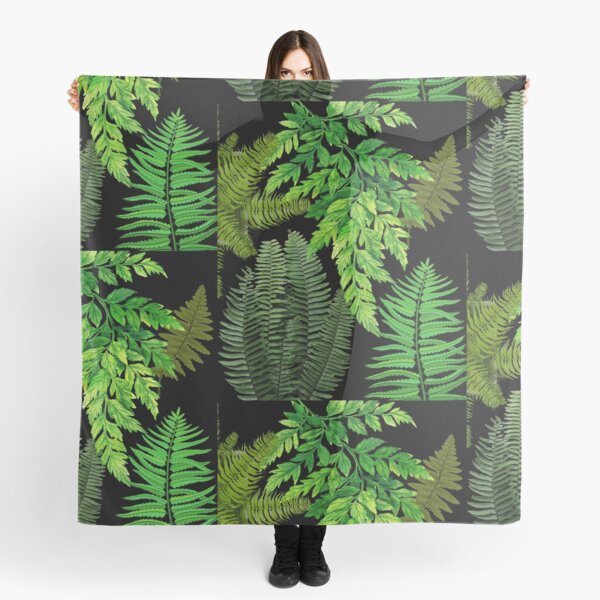 Item preview,  Varieties Of Green Ferns Pattern Digital Collage Design designed and sold by EarthArtDesigns.