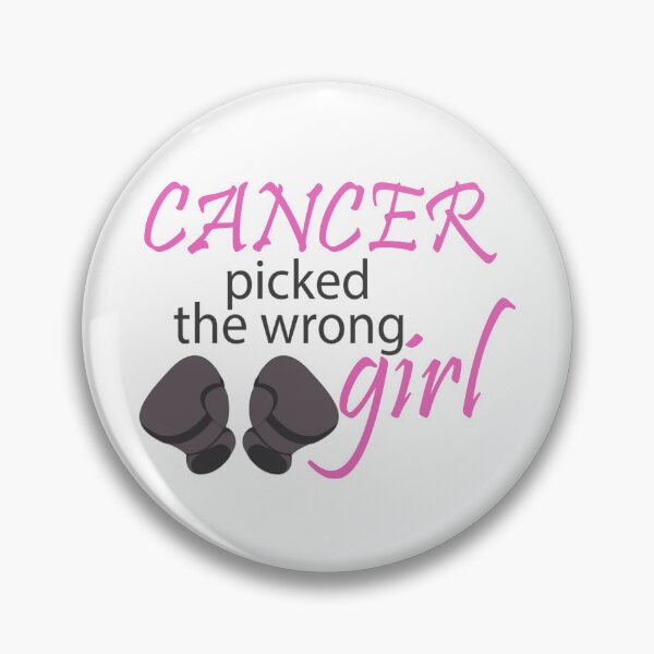 Item preview, Cancer Awareness Cancer Picked the Wrong Girl Text Typography with Boxing Gloves designed and sold by WearWolfDesigns.