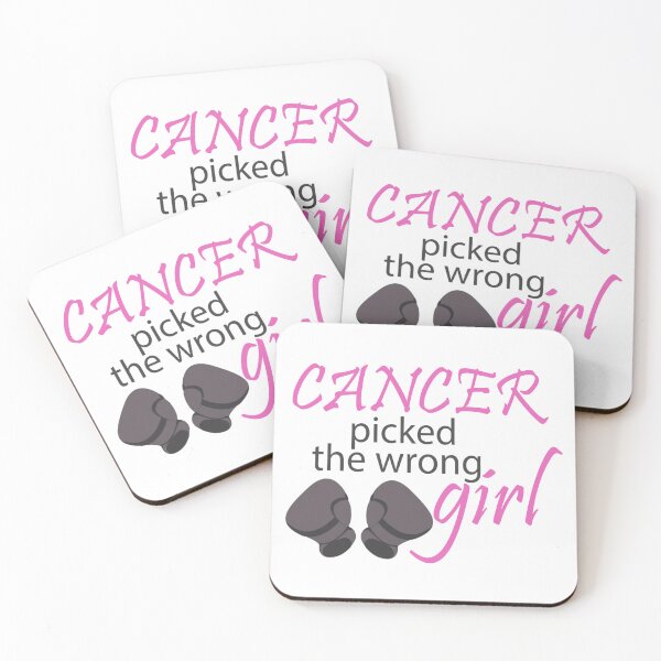 Item preview, Cancer Awareness Cancer Picked the Wrong Girl Text Typography with Boxing Gloves designed and sold by WearWolfDesigns.