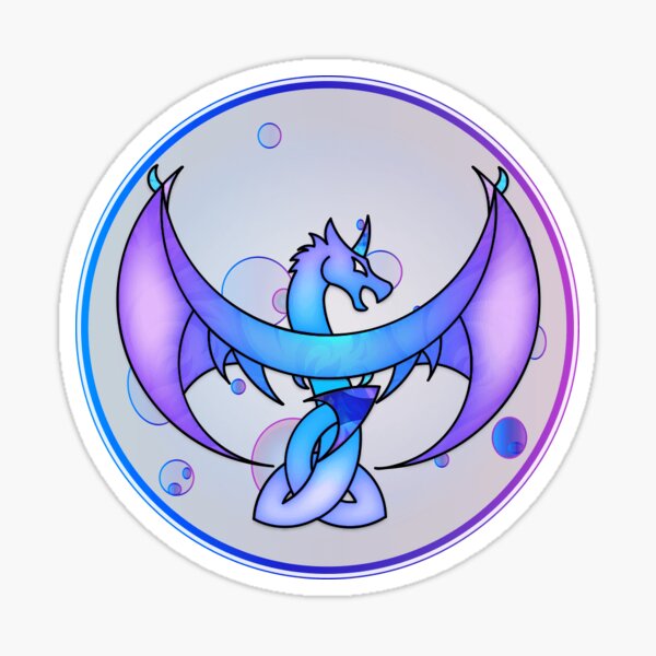 Celtic Dragon and Full Moon Sticker