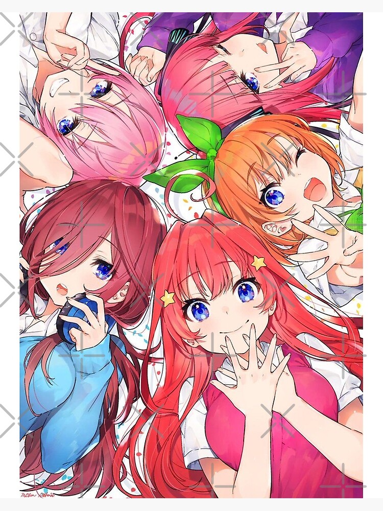 Nakano Quintuplets 5 Toubun no Hanayome Art Board Print for Sale by  Kami-Anime