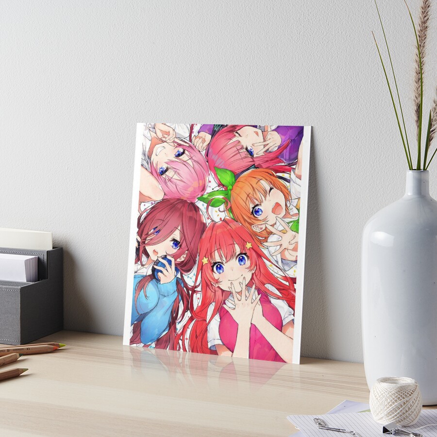 Nakano Quintuplets 5 Toubun no Hanayome Art Board Print for Sale by  Kami-Anime