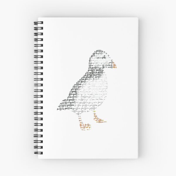 Item preview, puffin word art illustration designed and sold by PFoolscap.