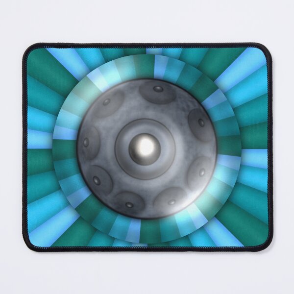 Item preview, Handpan design turquoise rays designed and sold by Milamara.