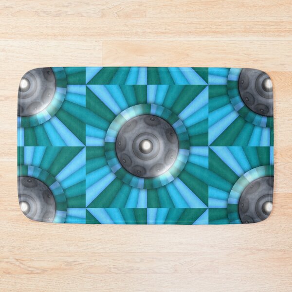 Item preview, Handpan design turquoise rays designed and sold by Milamara.