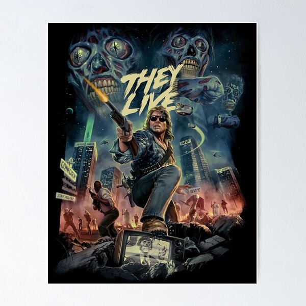 They Live Movie Poster - Vintage Movie Poster