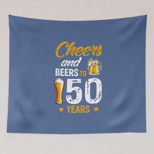 Item preview, Cheers & Beers To 50 Years 50th Birthday Bday Funny Cool designed and sold by raretshirtsuk.