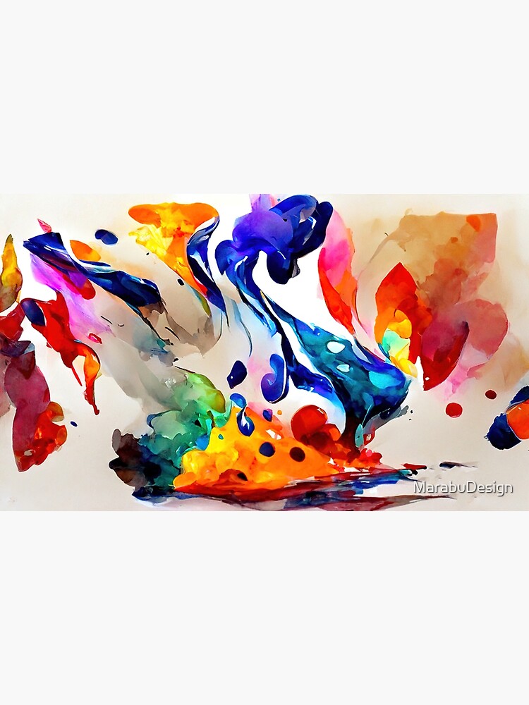 "Watercolor Splash and Splatter v.2" Poster for Sale by MarabuDesign Redbubble