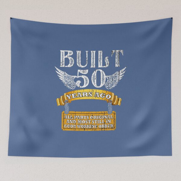 Item preview, Built 50 50th Birthday Bday Funny Vintage Funny Cool Wings designed and sold by raretshirtsuk.