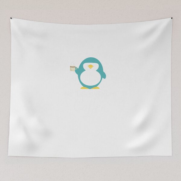 Item preview, No Talkie Before Coffee  Penguin designed and sold by DoorMatisyn.