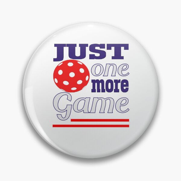Item preview, Just One More Game Pickleball Design Blue Red designed and sold by Coop & Company Designs.