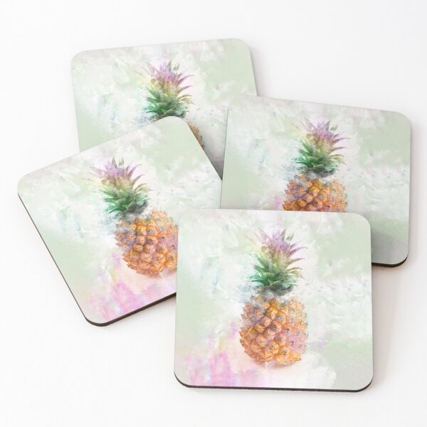 Artikelvorschau, Hawaiianisches Ananasmuster, tropisches Aquarell entworfen und verkauft von CAT-LUVERS.