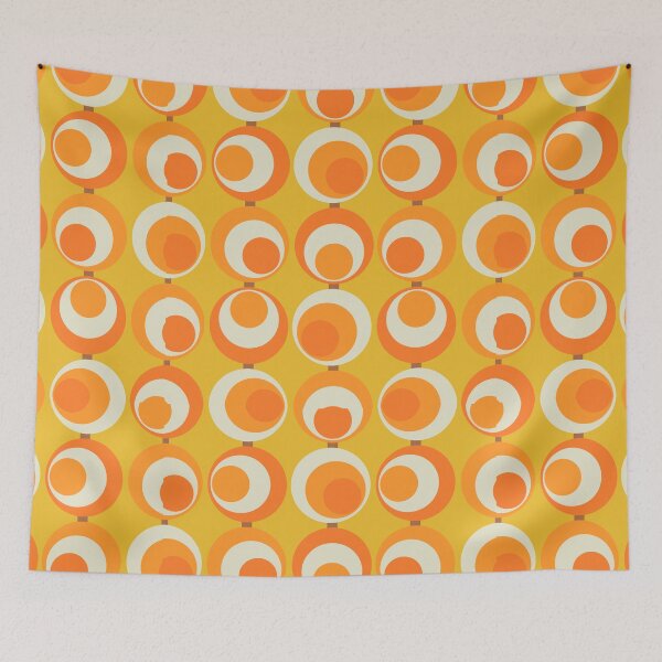 Item preview, Retro Orange Background, Geometric Circle Shape Seamless Pattern designed and sold by SidhuKeet1.
