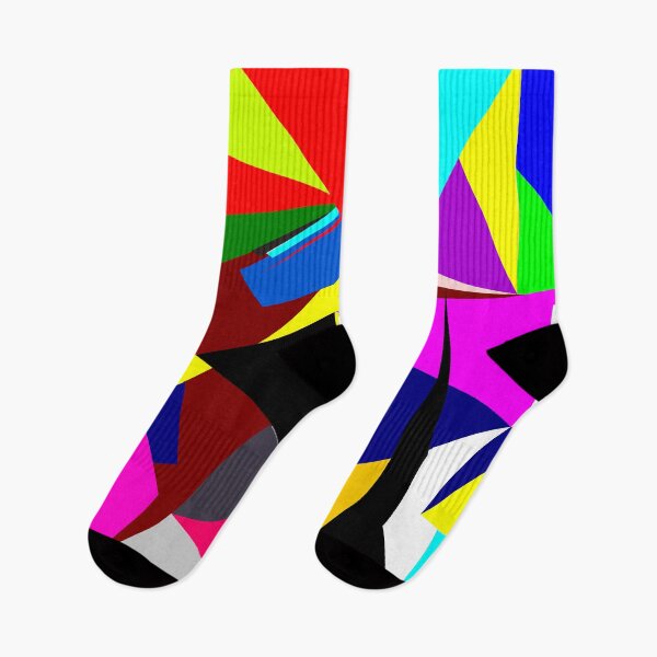 Item preview, Mystique Multicolor Fashionable Polygon Geometrical Shapes Standard White designed and sold by LargeShop.