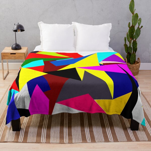 Item preview, Mystique Multicolor Fashionable Polygon Geometrical Shapes Standard White designed and sold by LargeShop.