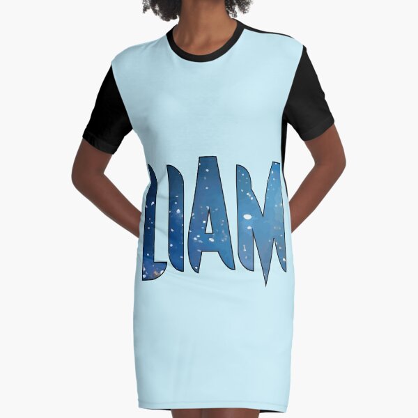 LIAM Name IV - My name is LIAM - typography name - Galaxy Vibe Graphic T-Shirt Dress