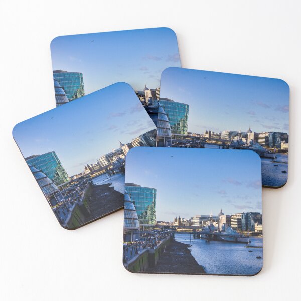 Item preview, On Tower Bridge looking down the Thames to HMS Belfast designed and sold by Ann Biddlecombe.