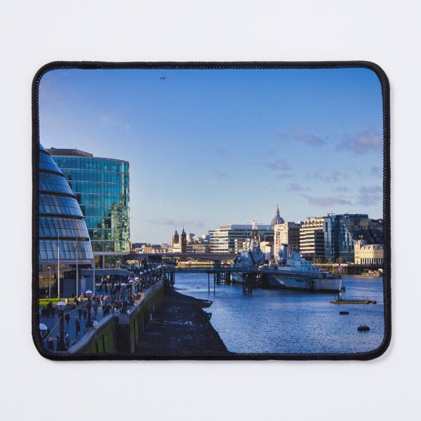 Item preview, On Tower Bridge looking down the Thames to HMS Belfast designed and sold by Ann Biddlecombe.