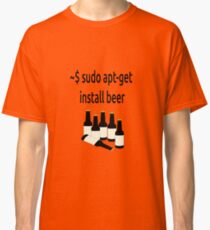 Linux sudo apt-get install beer Classic T-Shirt