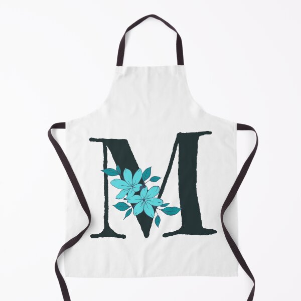 Item preview, Blue floral M monogram designed and sold by Coffee Lifestyle.