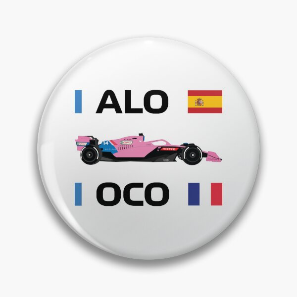 Item preview, Alpine F1 Team racing car 2022 A522 BWT Pink Special Livery Bahrain GP Saudi Arabian GP Fernando Alonso Esteban Ocon designed and sold by FormulaGTee1.