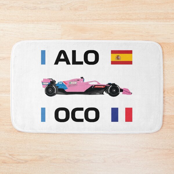 Item preview, Alpine F1 Team racing car 2022 A522 BWT Pink Special Livery Bahrain GP Saudi Arabian GP Fernando Alonso Esteban Ocon designed and sold by FormulaGTee1.