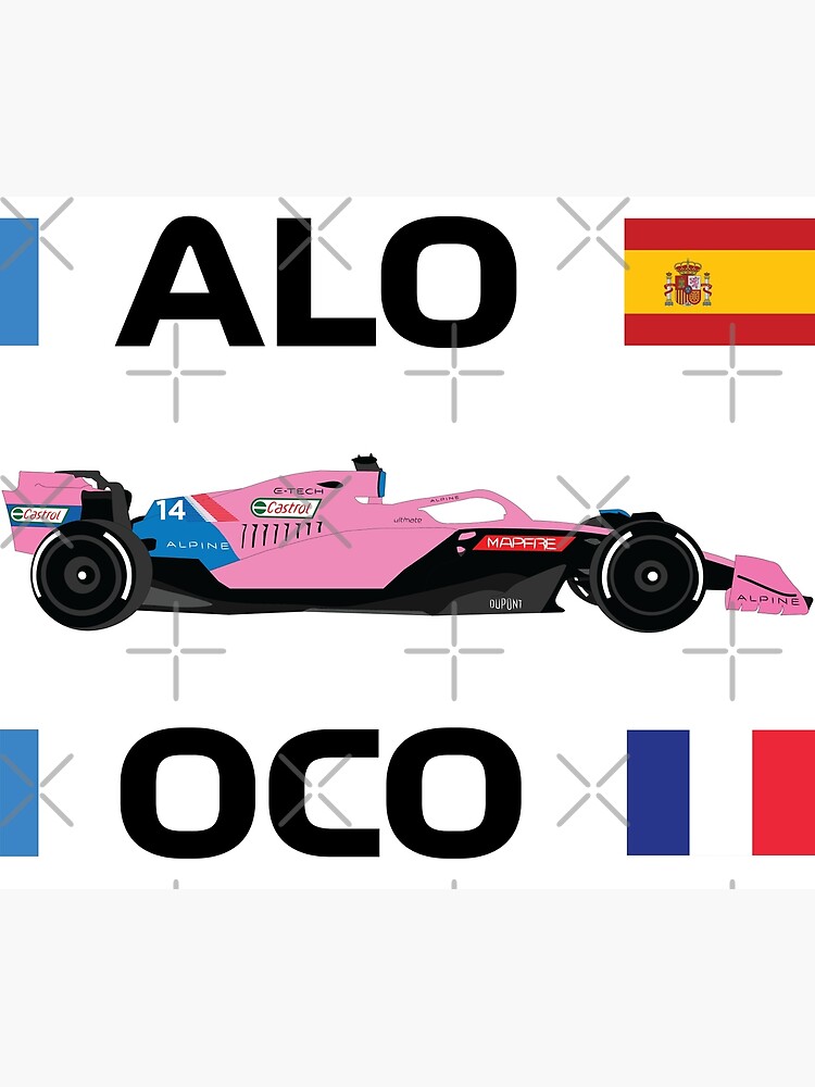 ESTE Poster de voiture de course F1 pour voiture de course Alpine