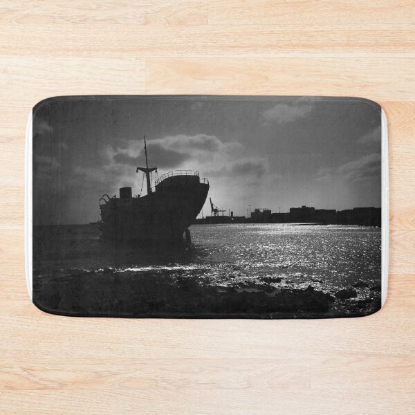 Item preview, Naufragio fuera de Arrecife Lanzarote en blanco y negro designed and sold by Ann Biddlecombe.