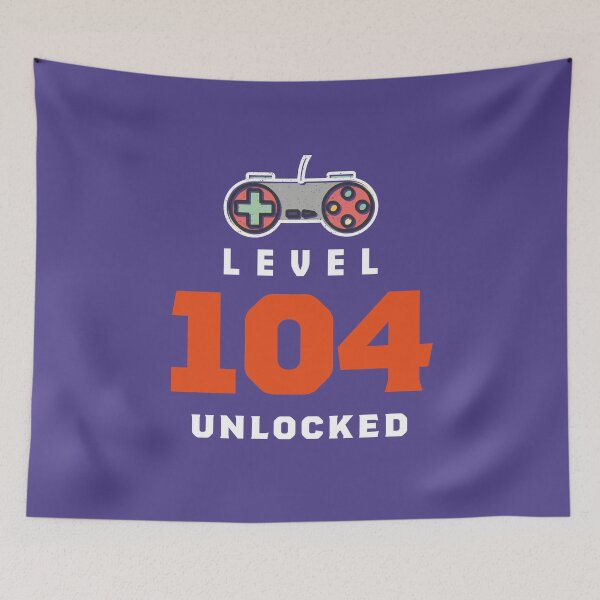 Item preview, Level 104 Unlocked Retro, Funny Video Gamer 104th Birthday Gift, 104 Years Old Vintage designed and sold by Boom-llqb.