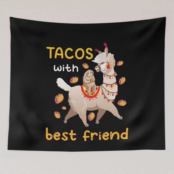 Item preview, Tacos With Best Friend Funy Sloth Llama Tacos designed and sold by amanilek.