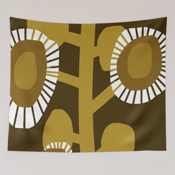 Item preview, Contemporary Scandinavian Floral Pattern in Gradient Olive Green #1 designed and sold by Deutschic.