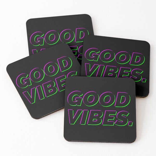Item preview, Good Vibes - Glitch Text - Black designed and sold by Lovers and Ravers.