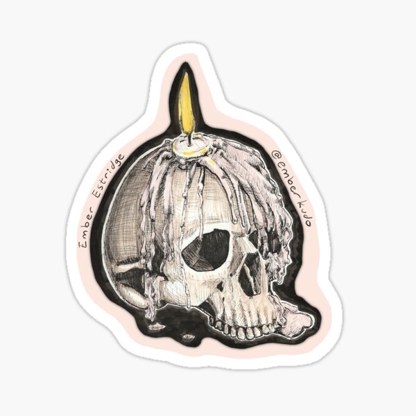 Skull Candle Sticker