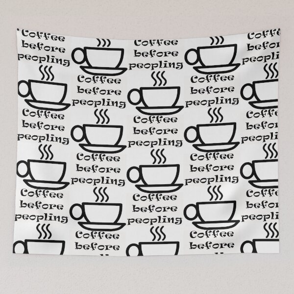 Item preview, Coffee before peopling: caffeine, need coffee, mornings, grumpy, no talk, no people designed and sold by Becky Hunter.