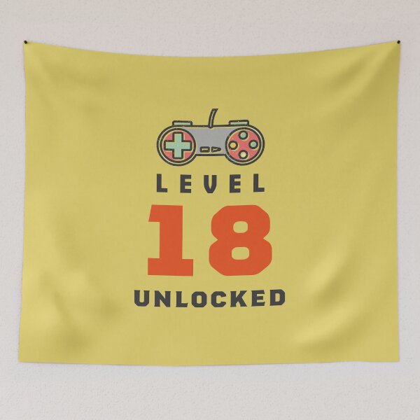 Item preview, Level 18 Unlocked Retro, Funny Video Gamer 18th Birthday Gift, 18 Years Old Vintage designed and sold by Boom-llqb.