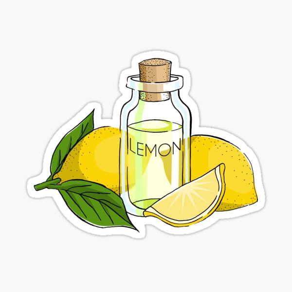 Lemon Essential Oil Sticker