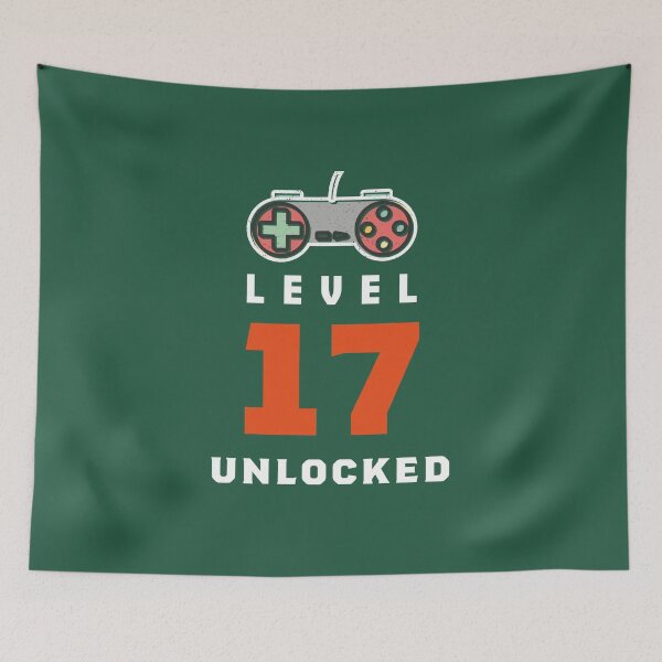 Item preview, Level 17 Unlocked Retro, Funny Video Gamer 17th Birthday Gift, 17 Years Old Vintage designed and sold by Boom-llqb.