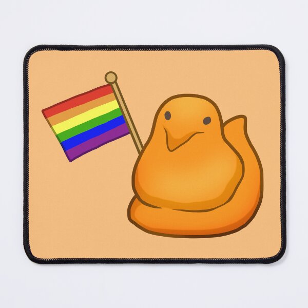 Aperçu de l'œuvre Gay Pride Peeps - Orange Peep Chick avec le drapeau de la fierté gay homosexuelle LGBT + créée et vendue par Zphal.