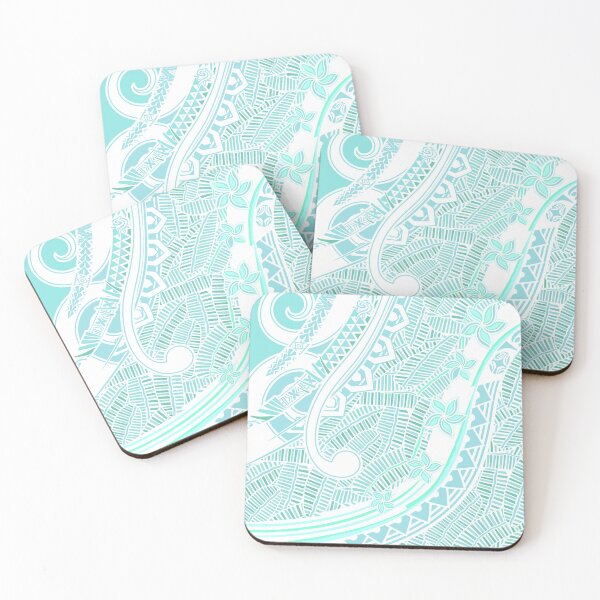 Item preview, Samoan - Polynesian - Hawaiian Ocean Blue Tribal Artboard 2050 designed and sold by sunnthreads.