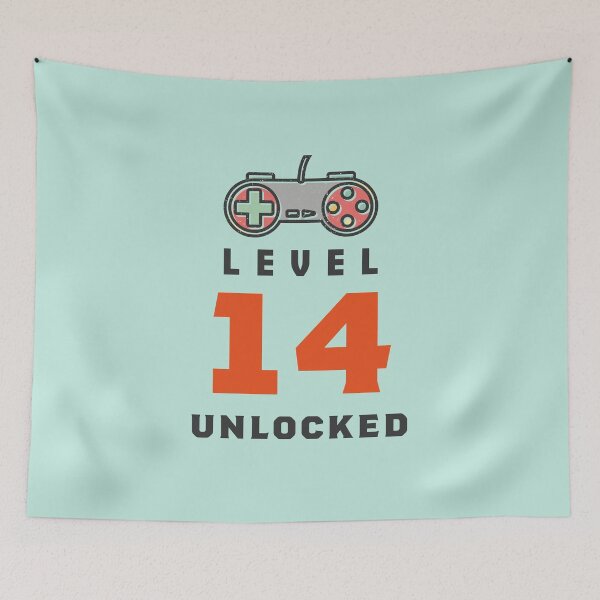 Item preview, Level 14 Unlocked Retro, Funny Video Gamer 14th Birthday Gift, 14 Years Old Vintage designed and sold by Boom-llqb.