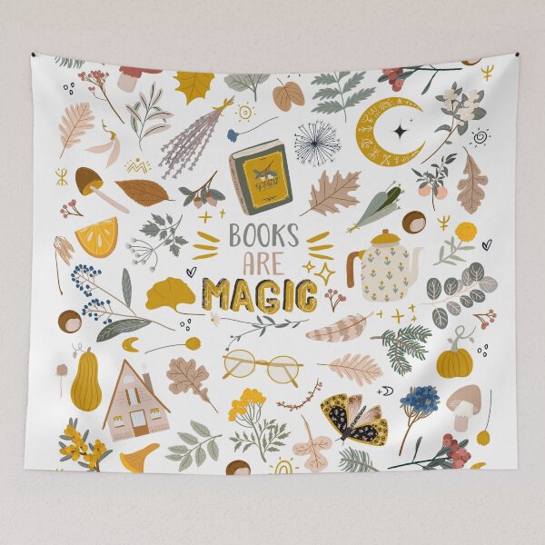 Item preview, Books are Magic (White) designed and sold by eviebookish.