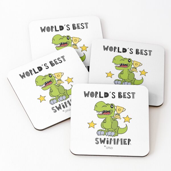 Item preview,  Worlds Best Swimmer, Swimming, Funny, Humor, Dinosaur, T Rex, Tyrannosaurus, Animal, World Greatest, Dino, Sports designed and sold by iHeartDinosaurs.