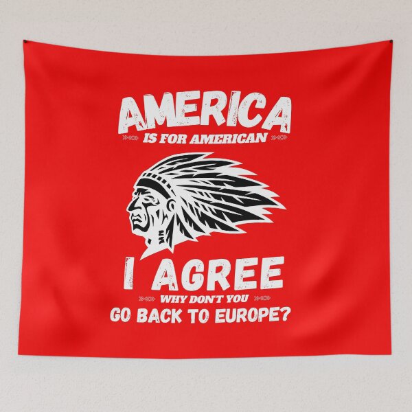 Item preview, The Indian chief has clear ideas for resolving America's ownership issue designed and sold by Goliardika-Shop.