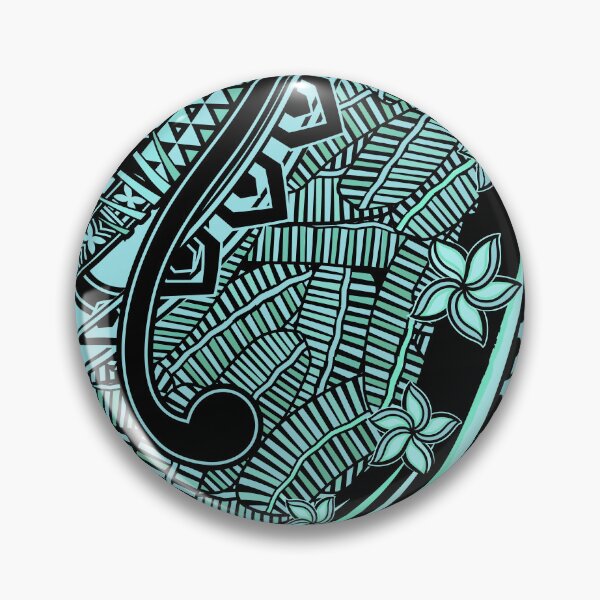 Item preview, Samoan - Polynesian - Hawaiian Ocean Blue Tribal Artboard 2051 designed and sold by sunnthreads.