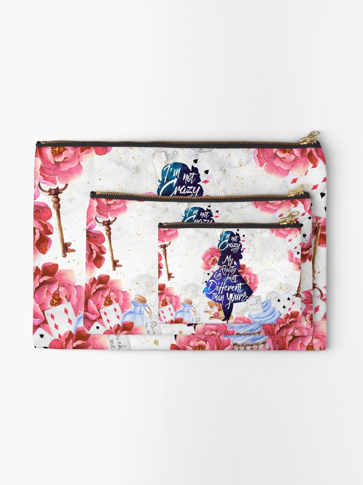 Alternate view of Alice - I'm Not Crazy Zipper Pouch