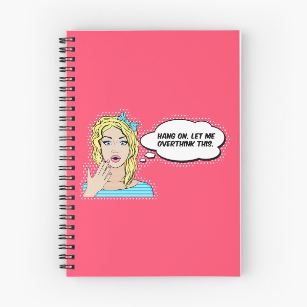 Item preview, Hang On Let Me Overthink This - Pop Art Shocked Woman with Speech Bubble designed and sold by StassyDraws.