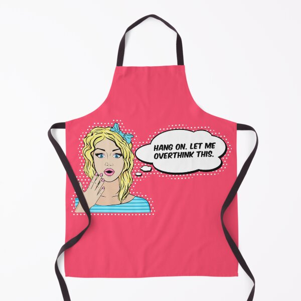 Item preview, Hang On Let Me Overthink This - Pop Art Shocked Woman with Speech Bubble designed and sold by StassyDraws.