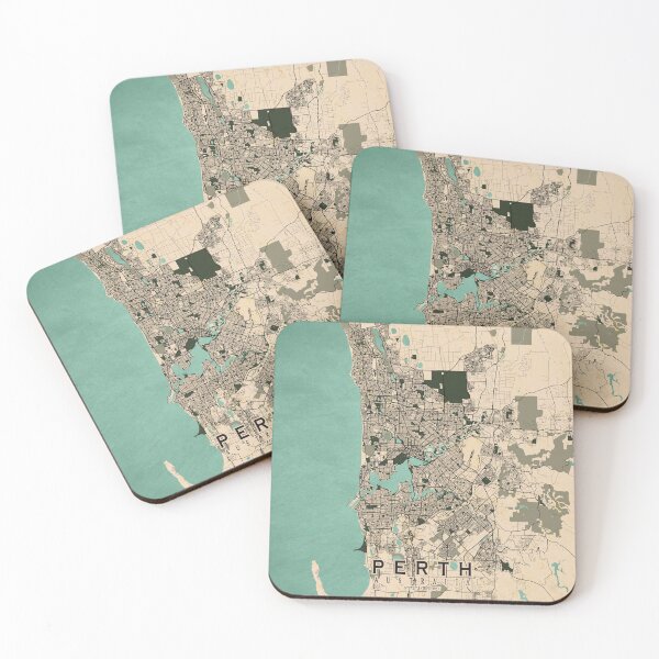 Item preview, Perth City Map of Australia - Vintage designed and sold by deMAP.