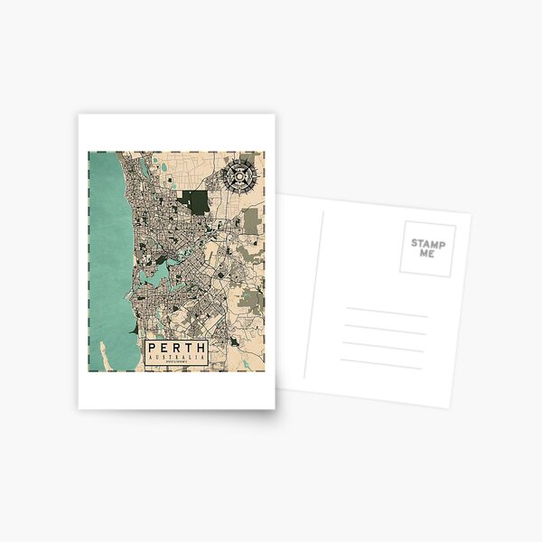 Item preview, Perth City Map of Australia - Vintage designed and sold by deMAP.