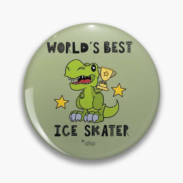 Item preview, Worlds Best Ice Skater, Skating, Funny, Humor, Dinosaur, T Rex, Tyrannosaurus, Animal, World Greatest, Dino, Sports designed and sold by iHeartDinosaurs.